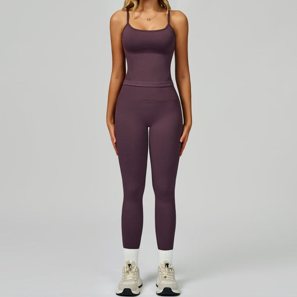 Sporty Bra and High Waist Pant Set