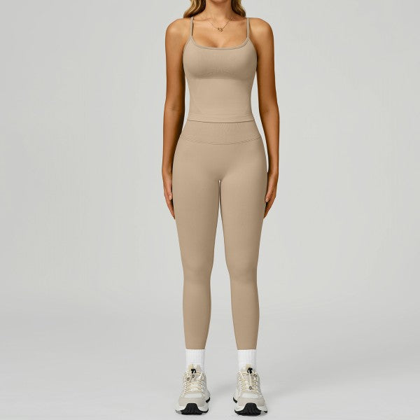 Sporty Bra and High Waist Pant Set