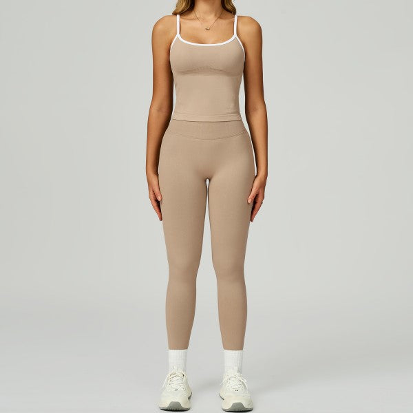 Sporty Bra and High Waist Pant Set