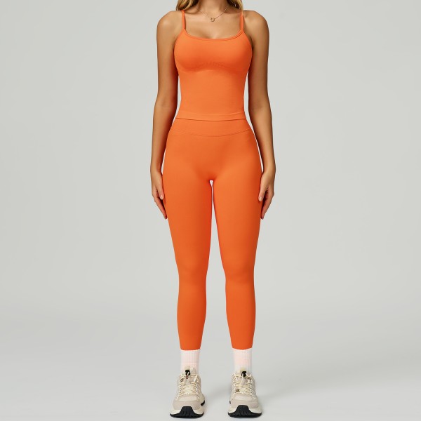 Sporty Bra and High Waist Pant Set