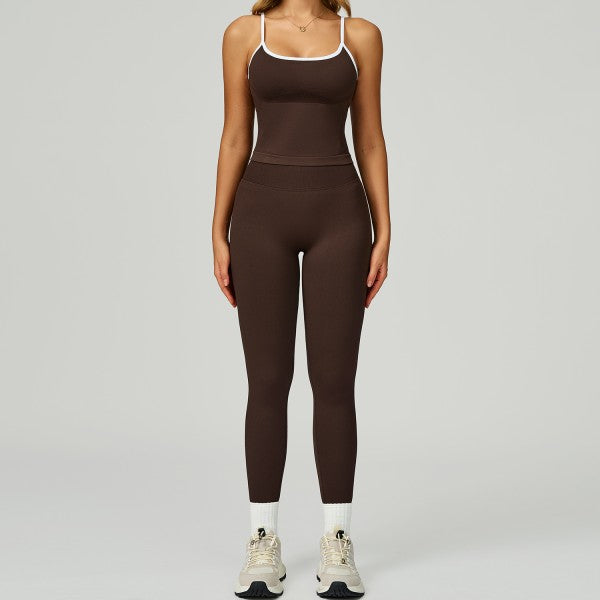 Sporty Bra and High Waist Pant Set