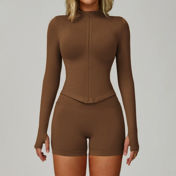 Long Sleeve Top and Shorts Set