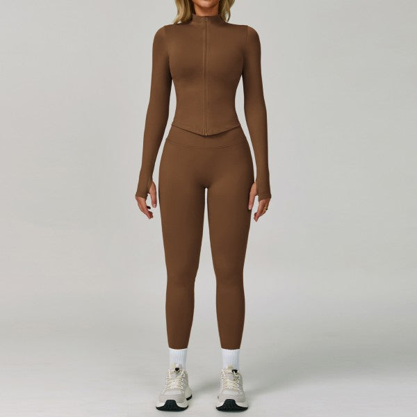 Long Sleeve Top and High Waist Pant Set