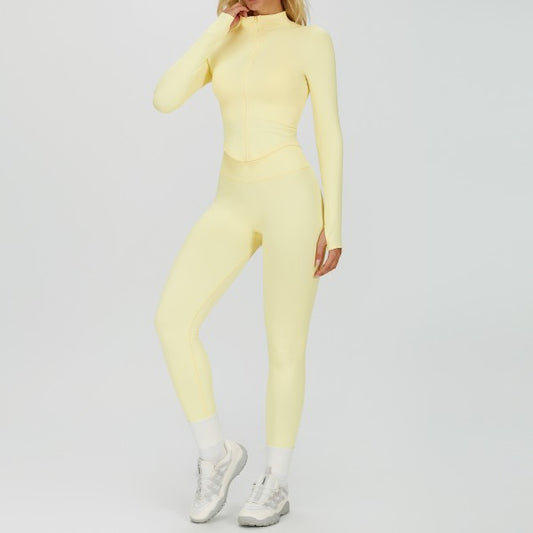 Long Sleeve Top and High Waist Pant Set