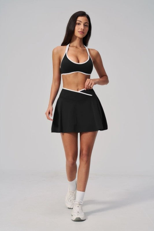 Sunrise Sporty Bra and Tennis Skirt Set