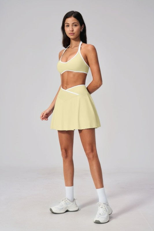 Sunrise Sporty Bra and Tennis Skirt Set