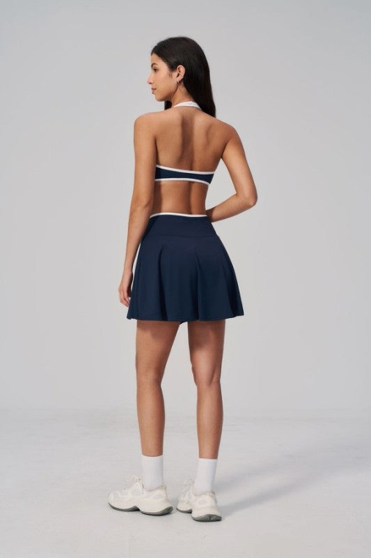 Sunrise Sporty Bra and Tennis Skirt Set