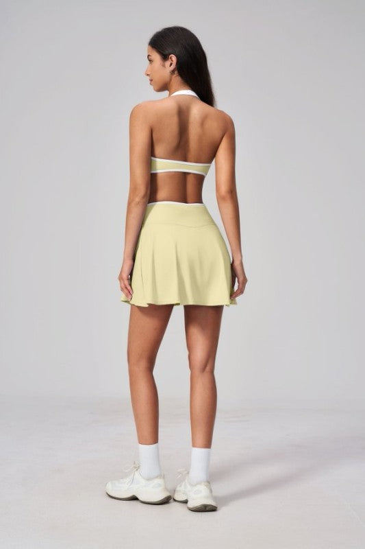 Sunrise Sporty Bra and Tennis Skirt Set