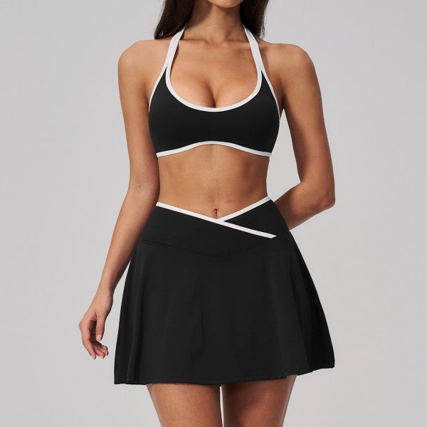 Sunrise Sporty Bra and Tennis Skirt Set