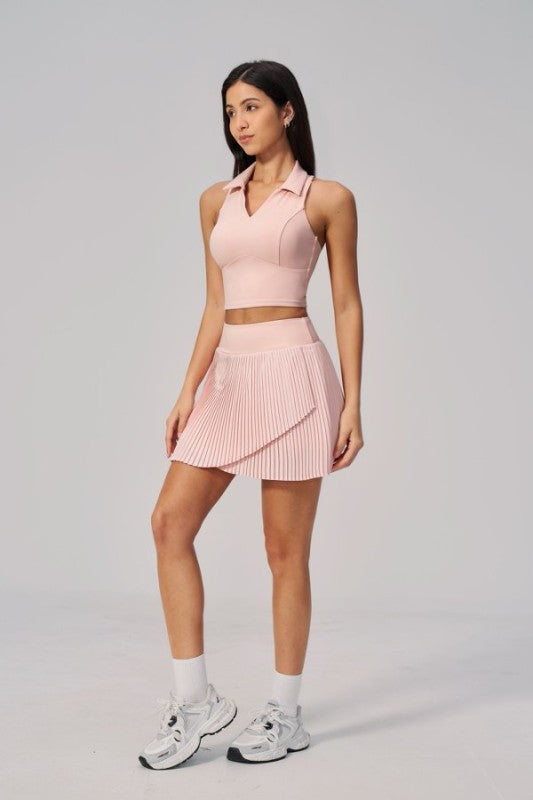 Sporty Top and Tennis Skirt Set