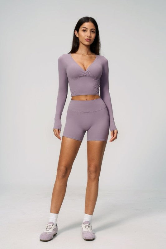 Long Sleeve Top and Shorts Set