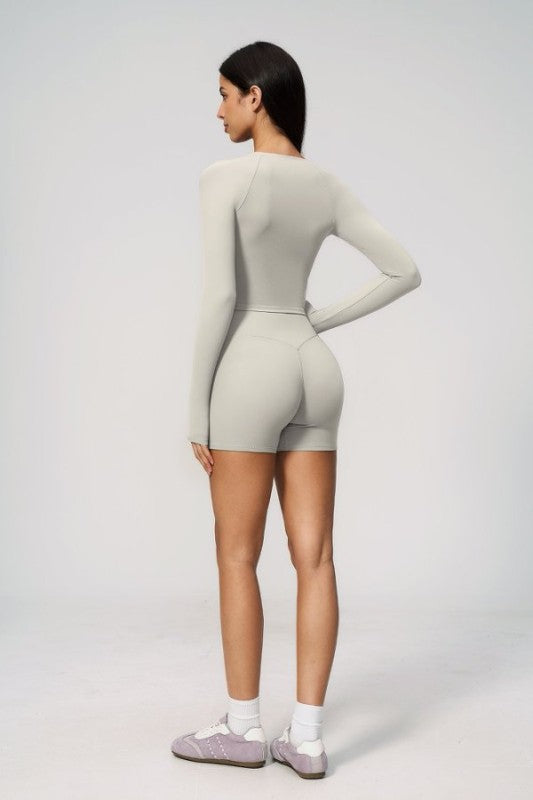 Long Sleeve Top and Shorts Set