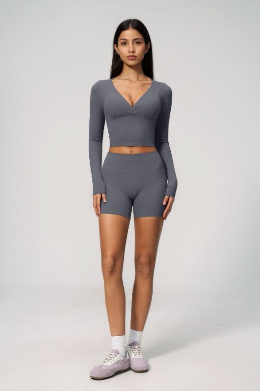 Long Sleeve Top and Shorts Set