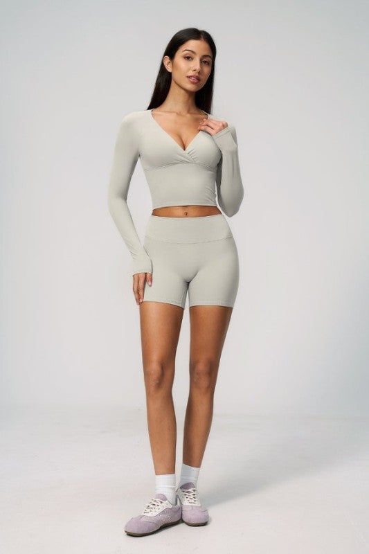 Long Sleeve Top and Shorts Set