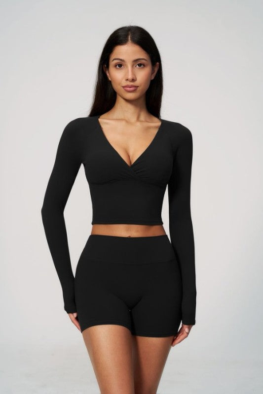 Long Sleeve Top and Shorts Set