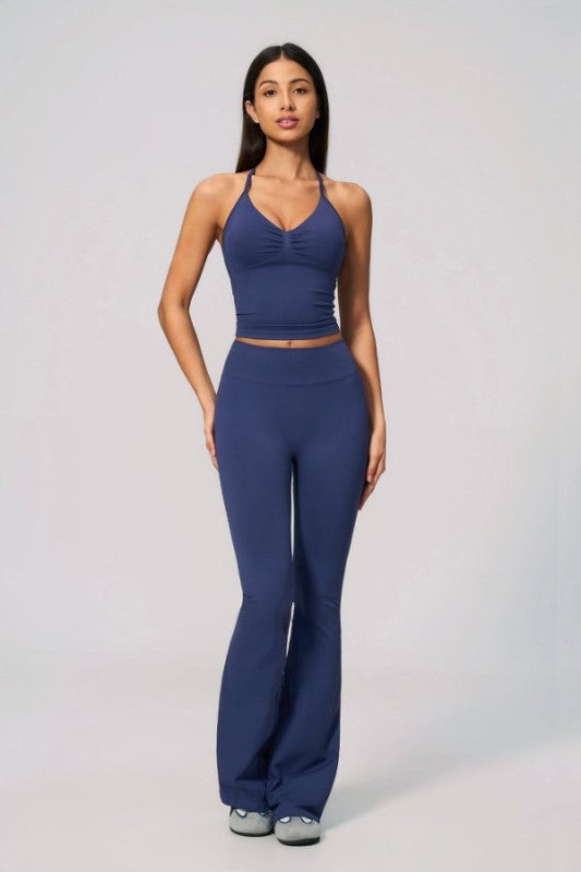 Sculpt Halter Flared Pants Set
