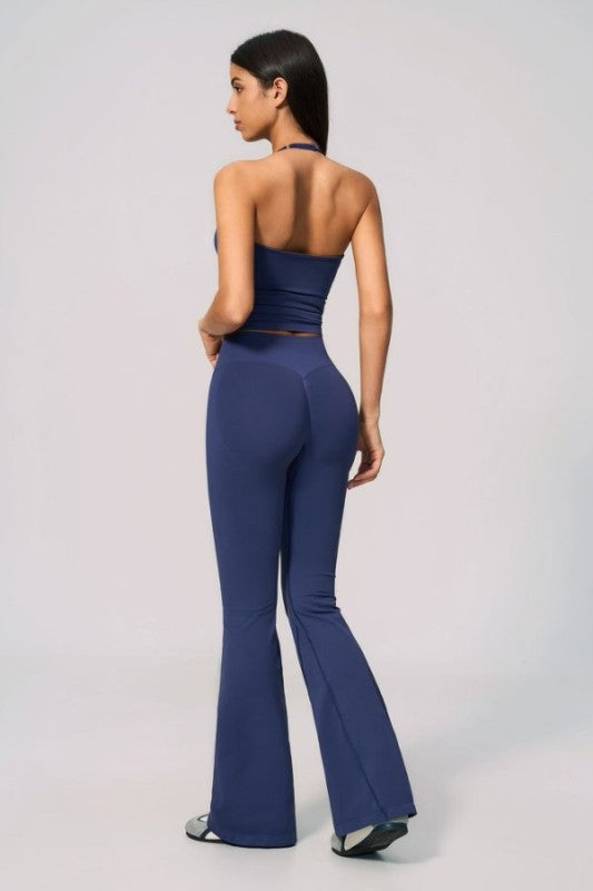 Sculpt Halter Flared Pants Set