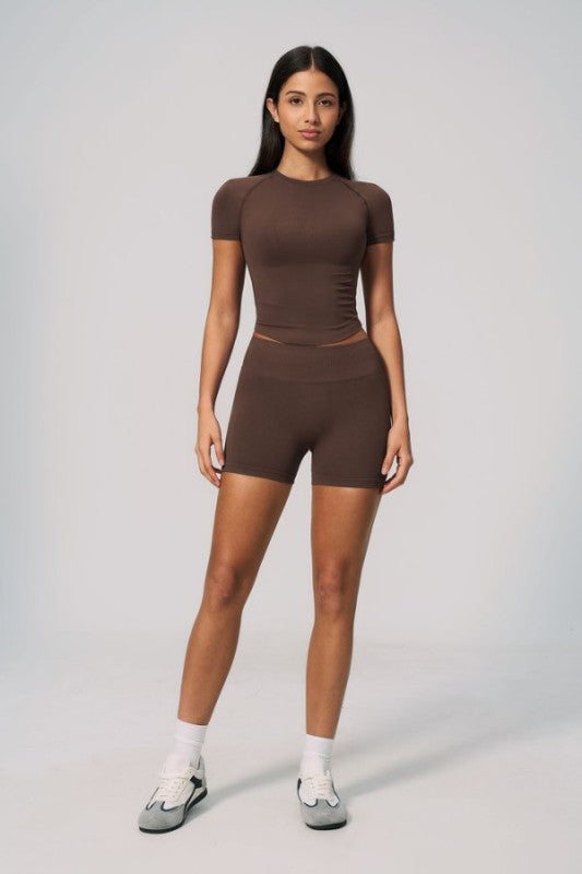 Sporty Top and Shorts Set