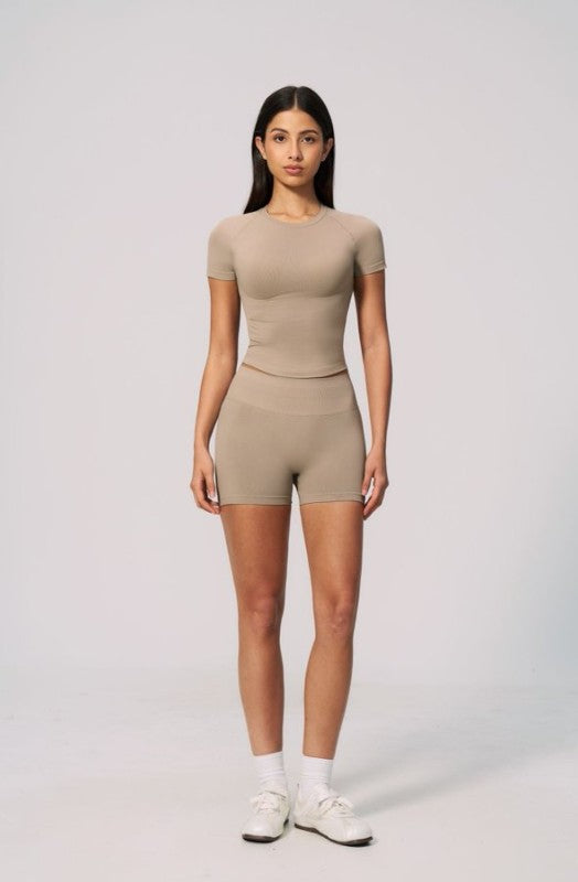 Sporty Top and Shorts Set