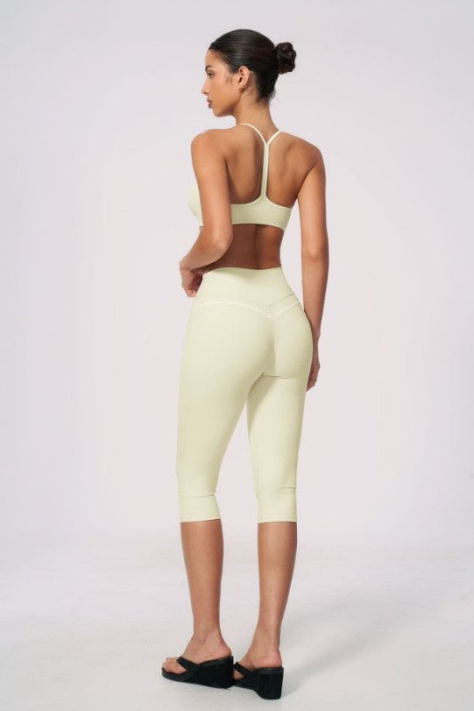 Strap Detail Sporty Bra & Capri Leggings Set
