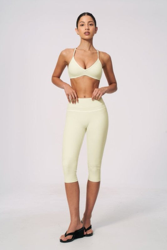 Strap Detail Sporty Bra & Capri Leggings Set