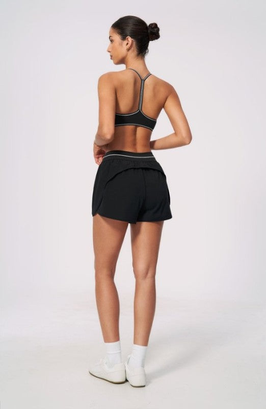 V Neck Strap Detail Bra & Shorts Set