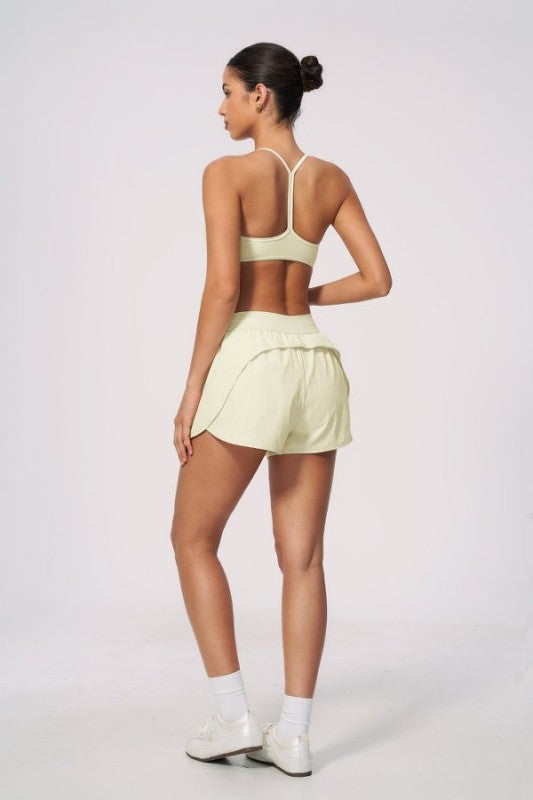 V Neck Strap Detail Bra & Shorts Set