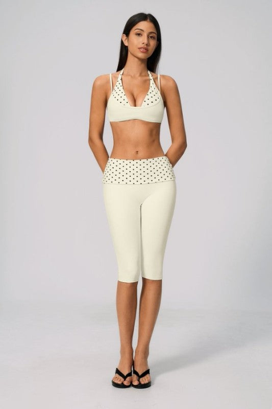 Layered Two Tone Cami & 7/8 Pants Set