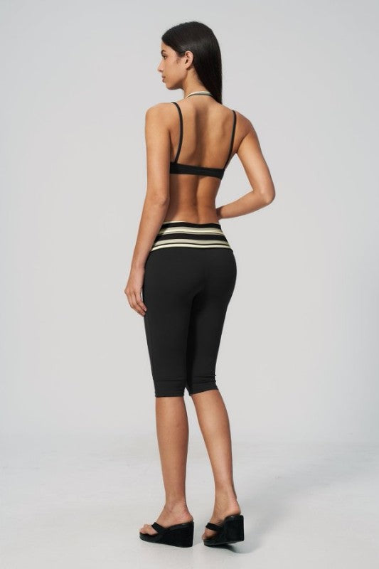 Layered Two Tone Cami & 7/8 Pants Set