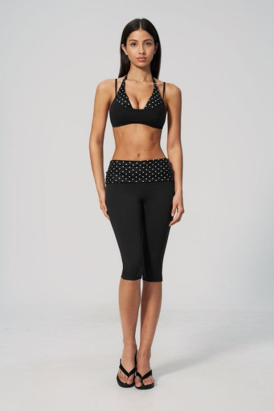 Layered Two Tone Cami & 7/8 Pants Set