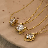 Zircon darling pendant necklace