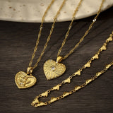 Zircon Inlaid Heart Necklace Collection