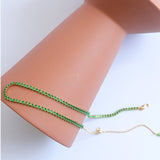 Green Zircon Adjustable Necklace