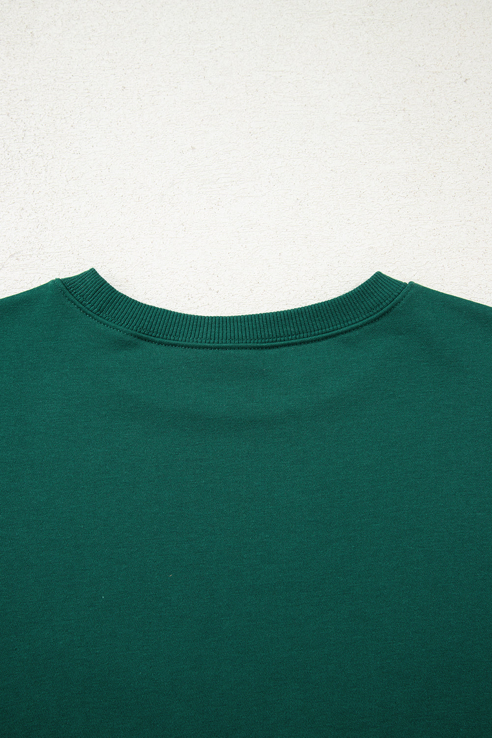 Evergreen Varsity Striped Sleeve Drop Shoulder Sweatshirt and Short Set