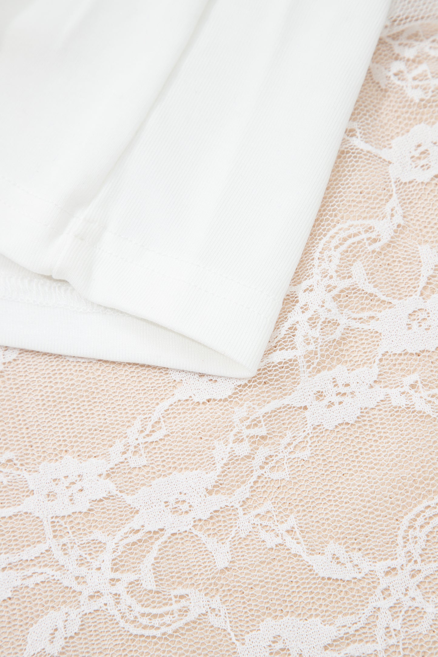 White Sheer Lace Frilly Ruffles High Low Long Skirt