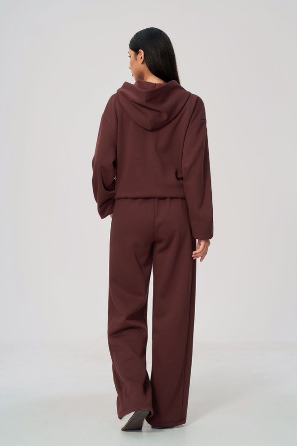 Zip Up Hoodie and Wide Leg Sweatpants Set