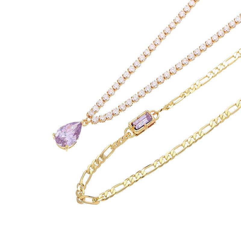 Violet Zircon Necklaces