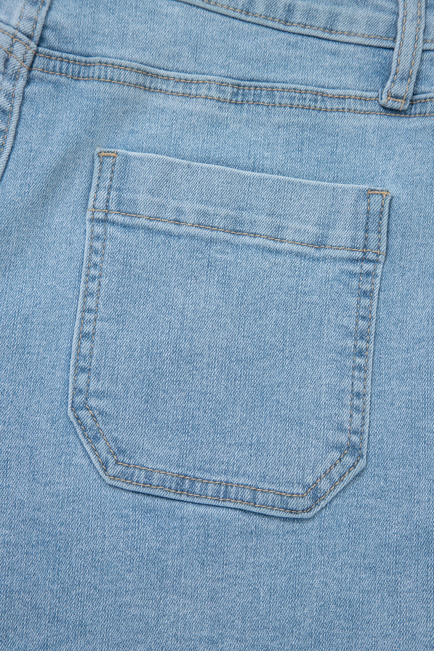 Myosotis High Rise Patch Pocket Denim Shorts