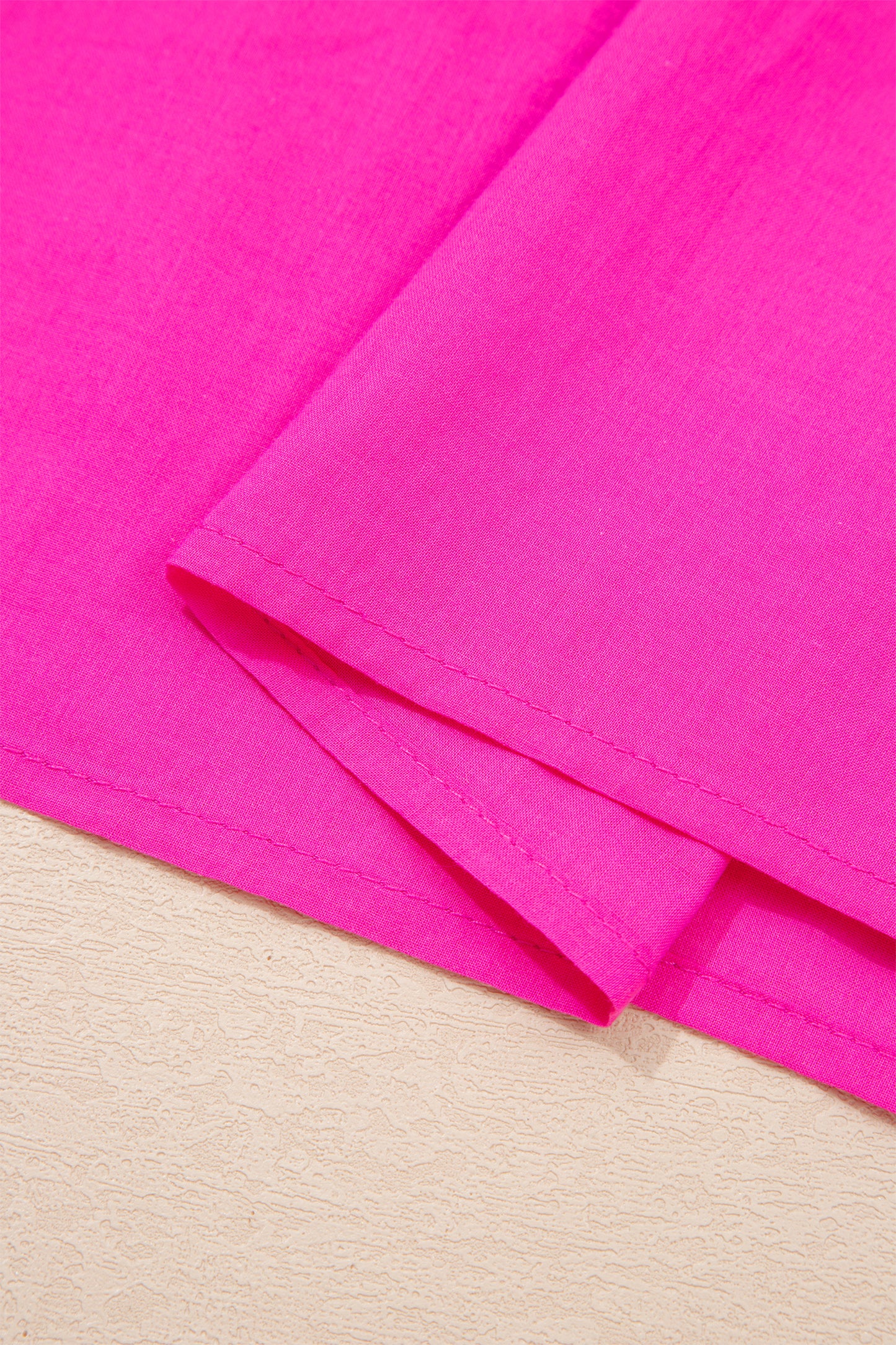 Rose Floral Print Color Block Ruffled Short Sleeve Flared Midi Dress