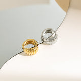 Ribbed Mini Hoops Earrings