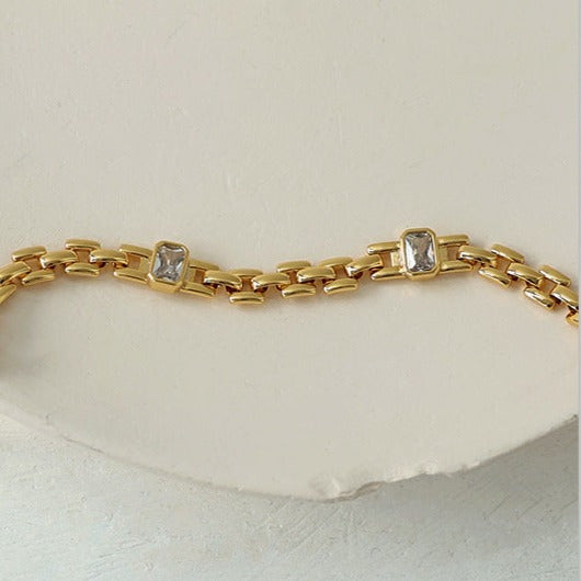 Square Chain Buckle Bracelet