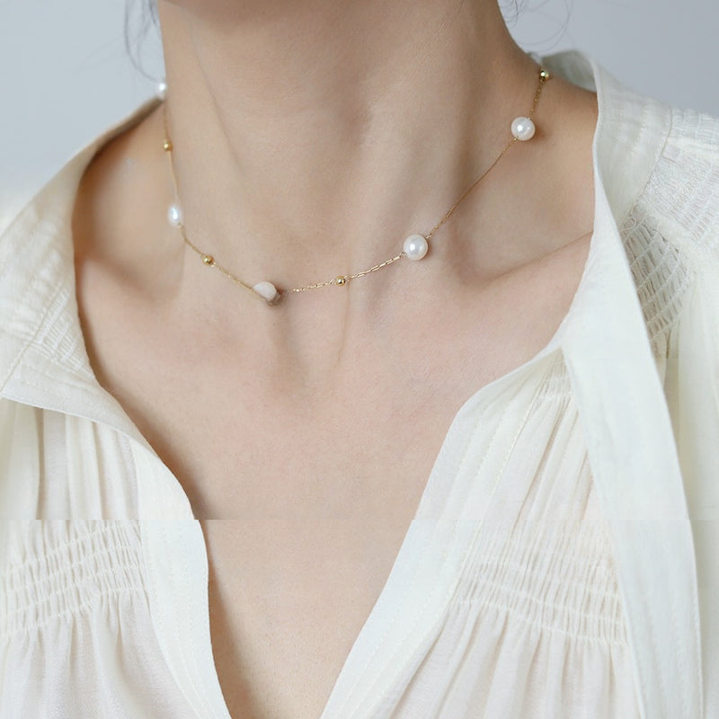 Infinity Pearl Necklace