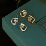 Zircon Irregular Stud Earring