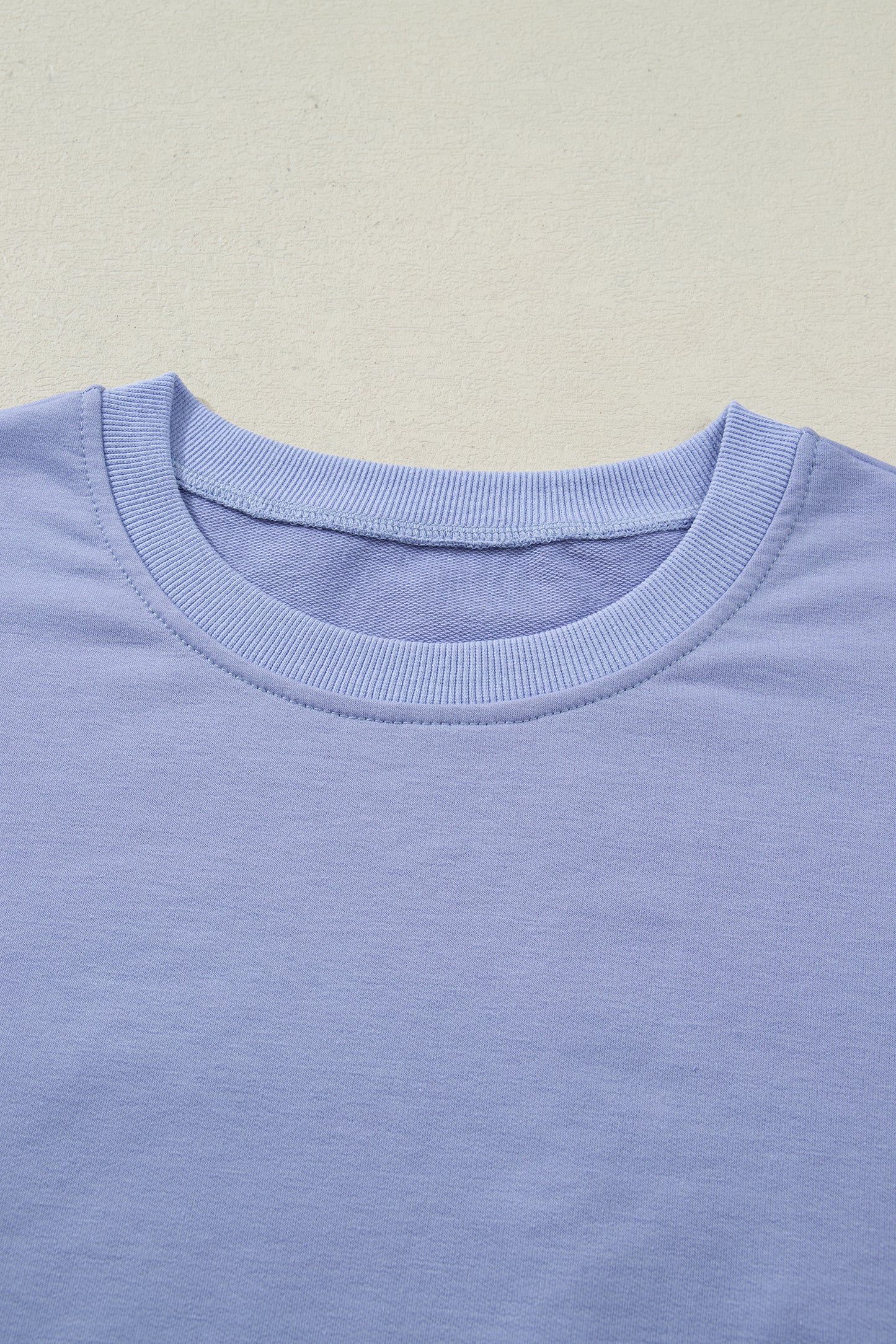 Beau Blue Flounce Long Sleeve Top Drawstring Pants Contrast Velvet Bow Knot 2pcs Lounge Set