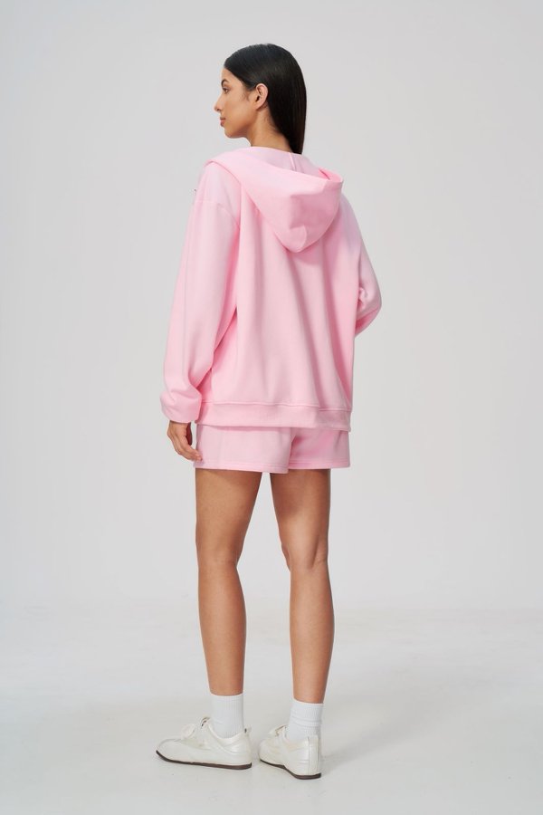Zip Up Hoodie and Sporty Shorts