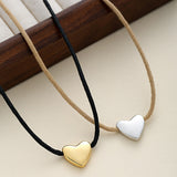 Heart Charm Rope Necklace