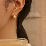 Grooved Buckle Earrings