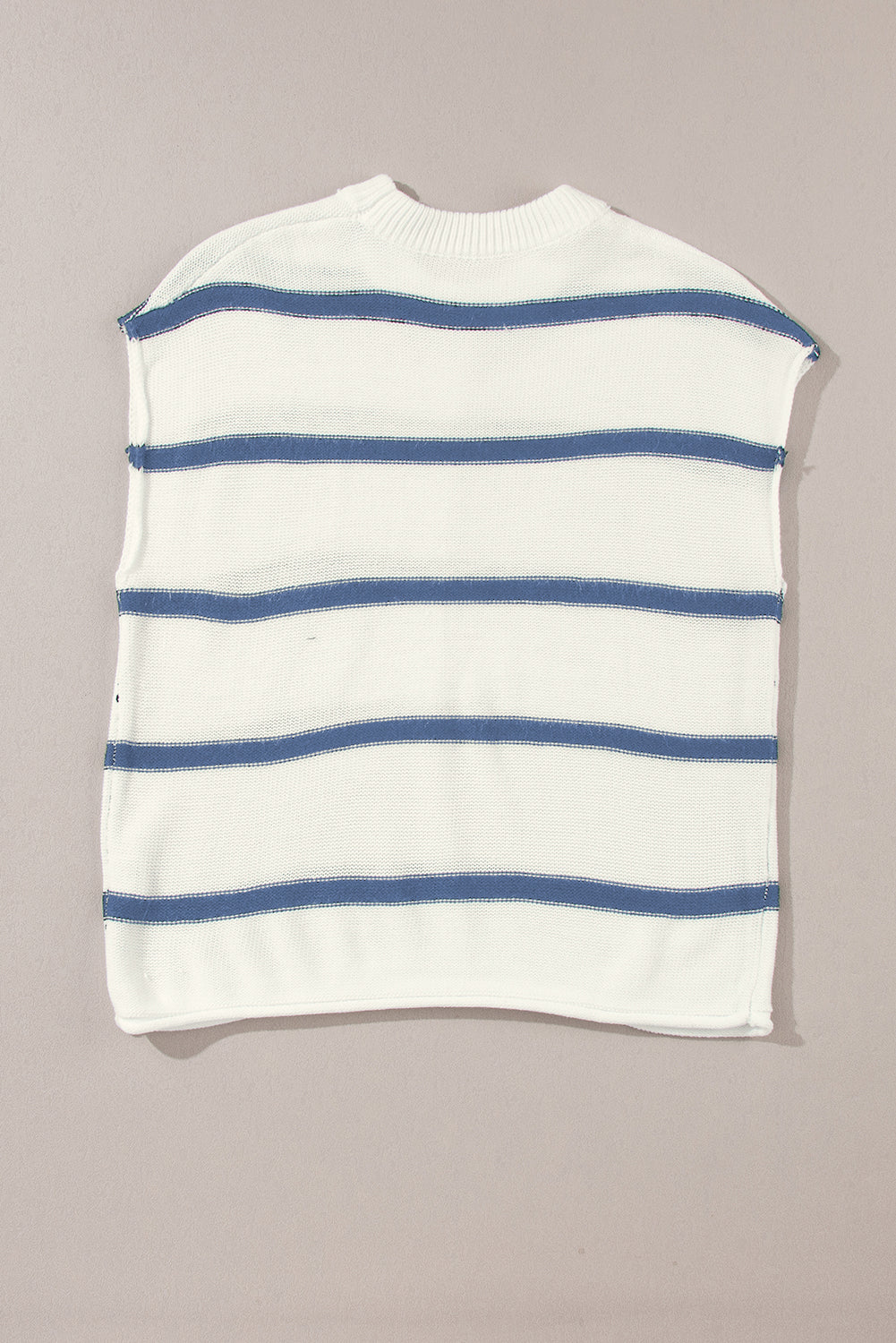 Blue Striped Batwing Sleeve Sweater Tee