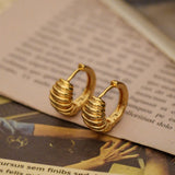 Grooved Buckle Earrings