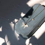 White Shell Butterfly Necklace